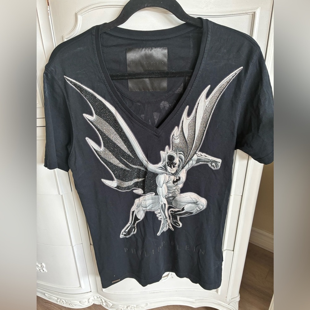 Philipp Plein Fly Batman T-shirt with Superhero Graphic